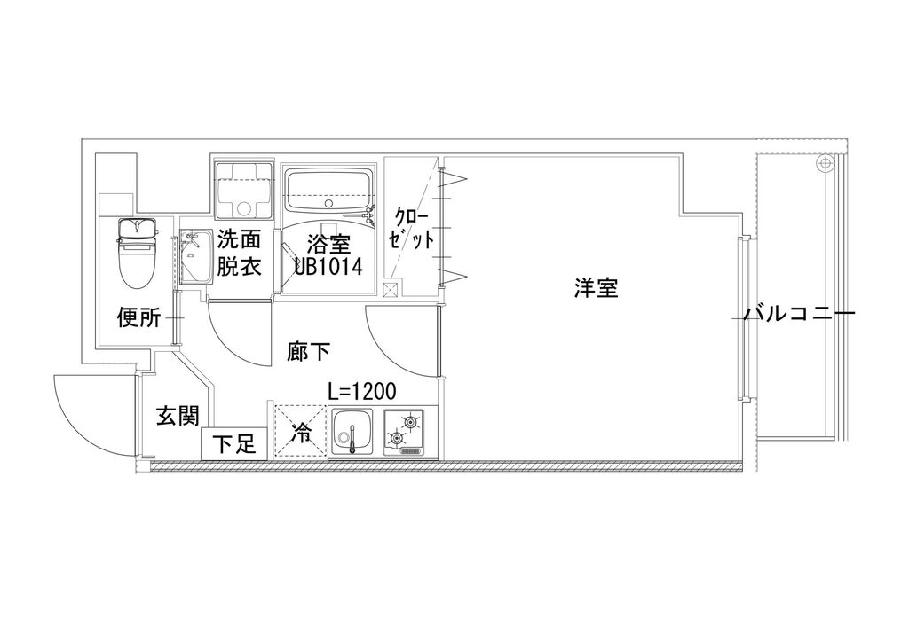 福岡市博多区住吉のマンションの間取り