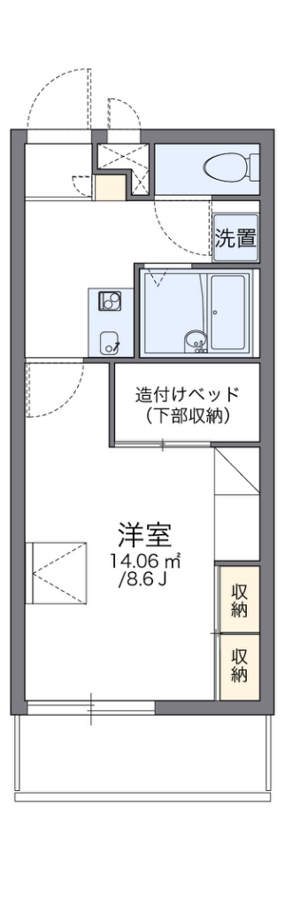 レオパレススカーレットの間取り