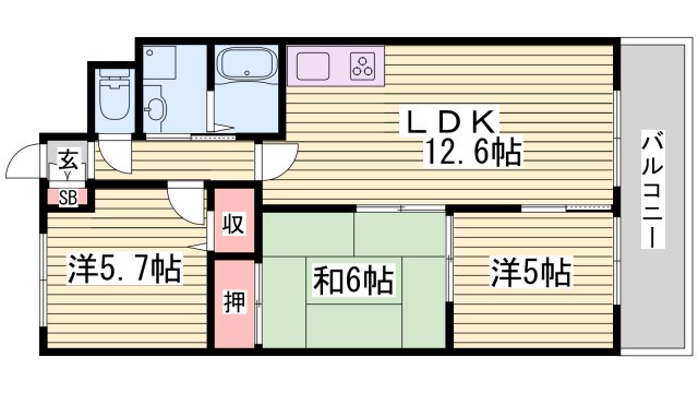 ファーレ姫路の間取り