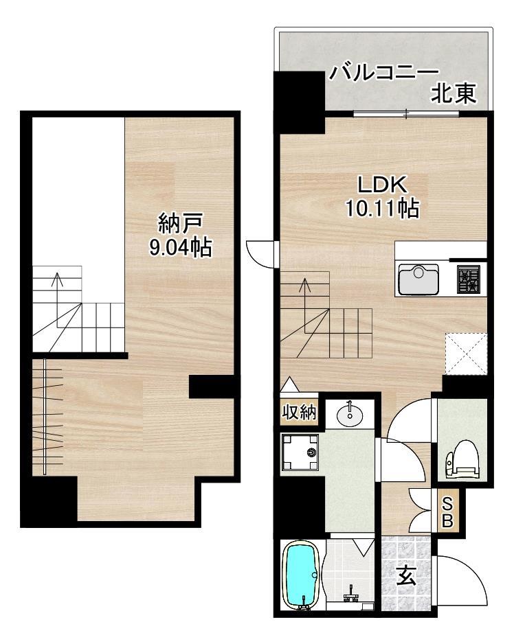 ＭｏｄｅｒｎＰａｌａｚｚｏ天神東グランＭの間取り