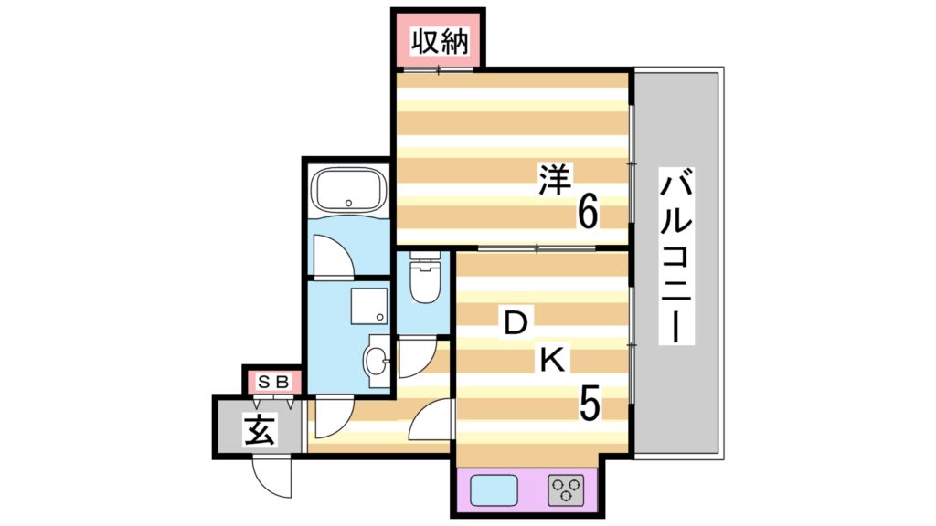 芦屋市春日町のマンションの間取り