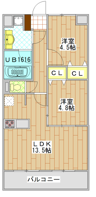 ヴァンヴェール葛城の間取り