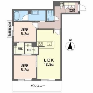 【神戸市須磨区潮見台町のアパートの間取り】