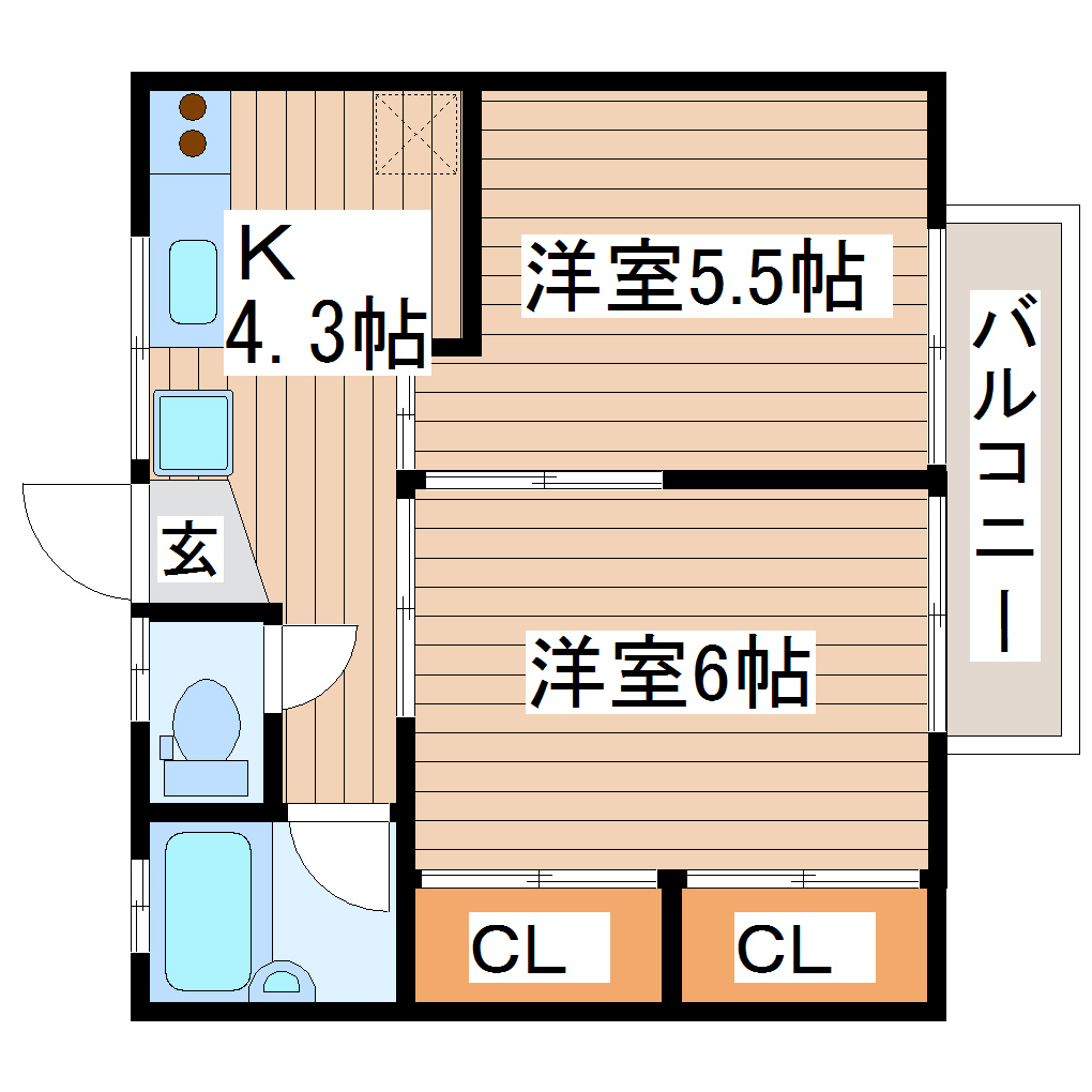 エスポワール泉崎の間取り