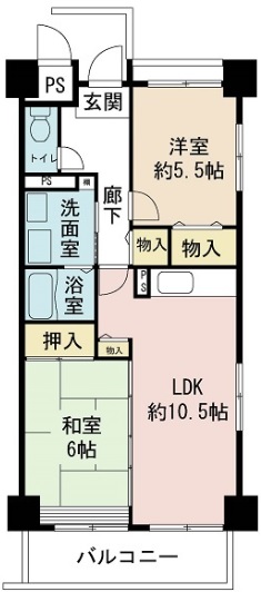 フレアコート野口の間取り