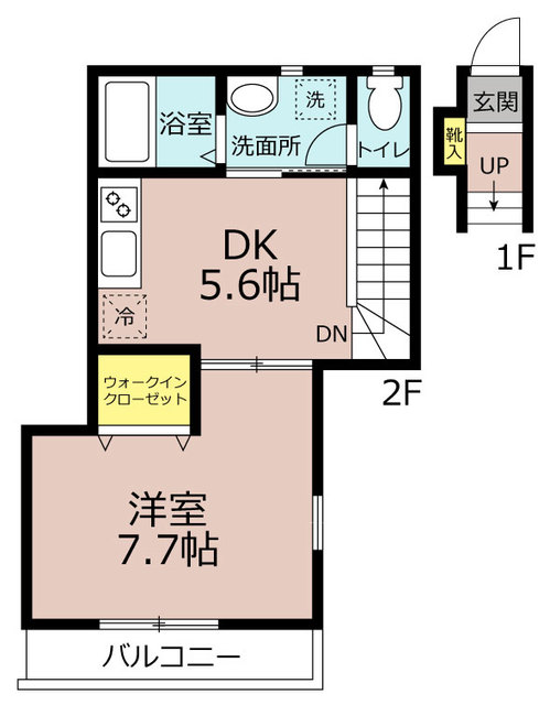 千葉市稲毛区黒砂のアパートの間取り