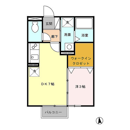 薩摩川内市宮内町のアパートの間取り