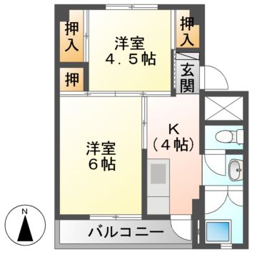 ビレッジハウス下有知の間取り