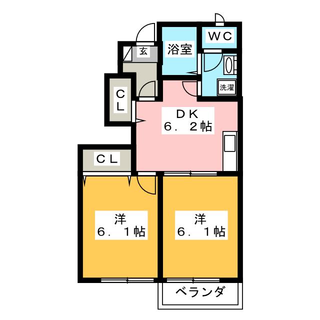 キャッスル岩下IIの間取り