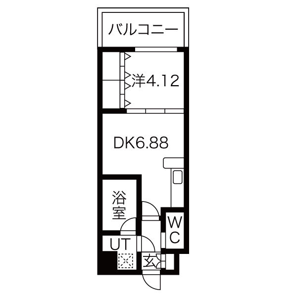 大阪市北区大淀北のマンションの間取り