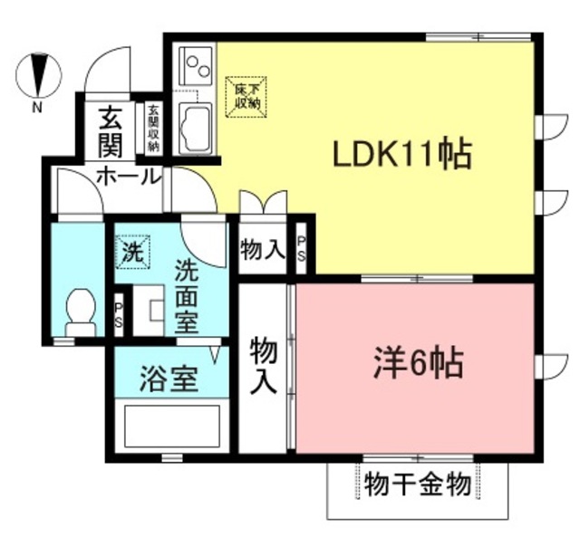 多摩市関戸のアパートの間取り