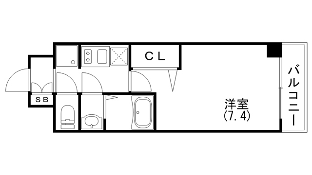 エスライズ神戸三宮山手通壱番館の間取り