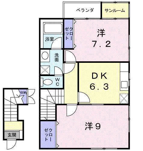 ソレアードの間取り