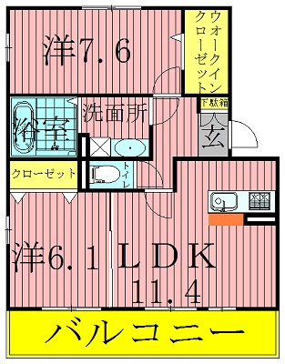 セントラルアヴェニューB運B144街区5の間取り