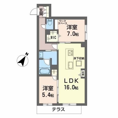 豊川市蔵子のマンションの間取り