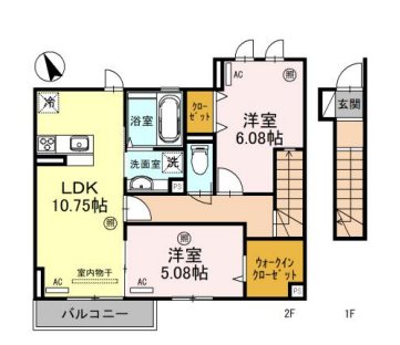 【姫路市苫編南のアパートの間取り】