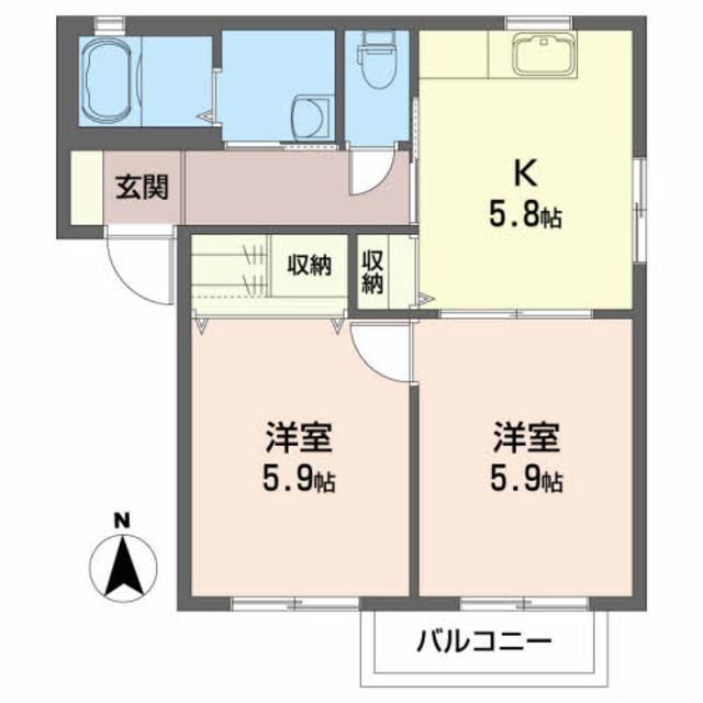 グランソレイユＦの間取り