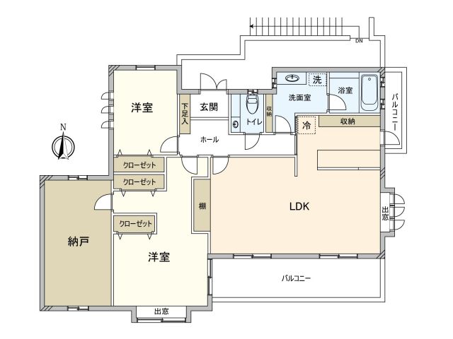 【成城９丁目戸建　２階部分の間取り】