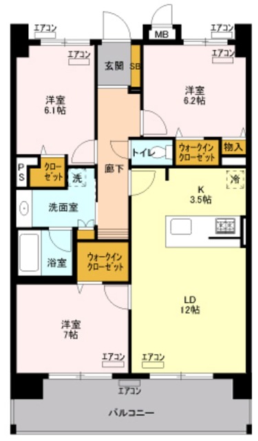 ロイヤルパークスリバーサイドの間取り