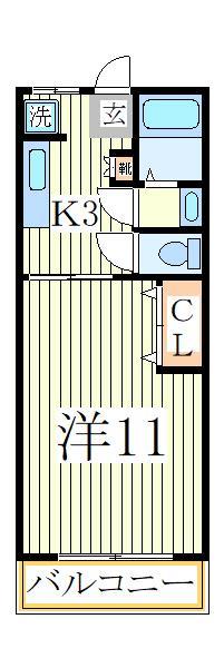 流山市駒木のマンションの間取り