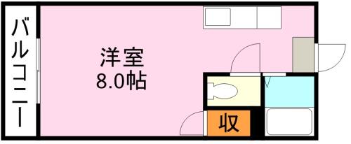 鹿児島市新屋敷町のマンションの間取り