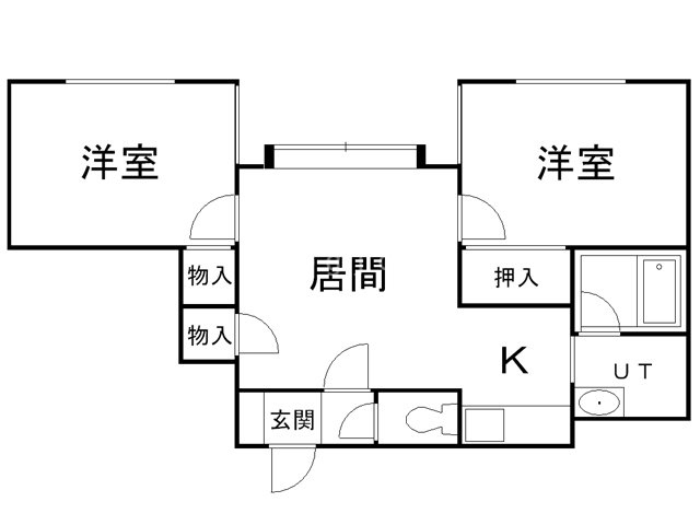 札幌市北区拓北六条のアパートの間取り