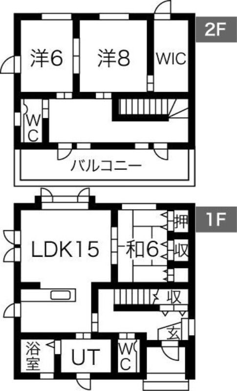 【東区北47条東2丁目貸家の間取り】