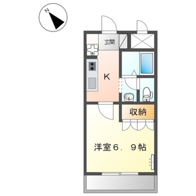 和歌山市冬野のアパートの間取り