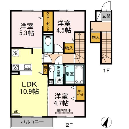 ウィット北宮の間取り