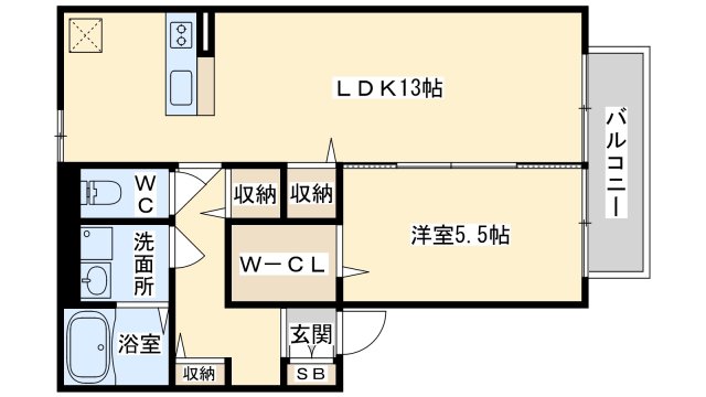 高槻市明野町のアパートの間取り