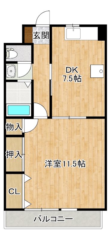 リバーサイド東櫛原の間取り