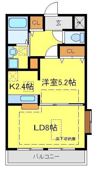 川越市中原町のマンションの間取り