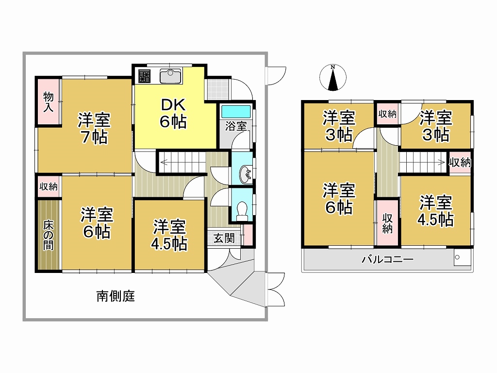 【大和高田市西三倉堂１丁目戸建の間取り】