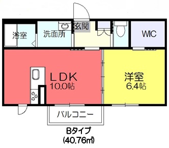 シャーメゾンヴューコーストBの間取り