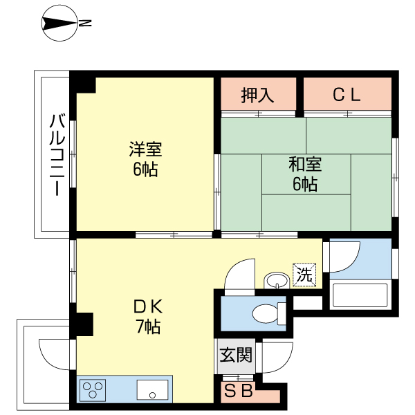 新川フラットの間取り