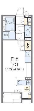 八尾市南本町のアパートの間取り