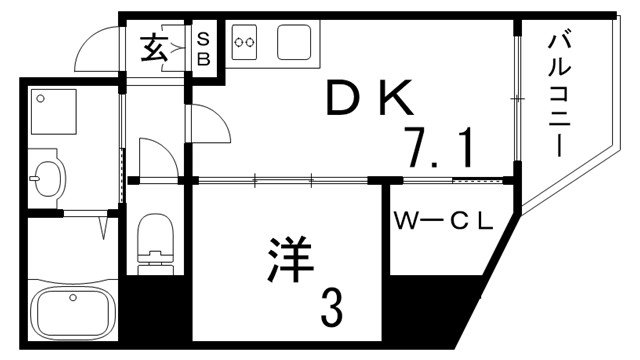 セレニテ神戸元町クレアの間取り