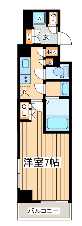 横浜市南区新川町のマンションの間取り