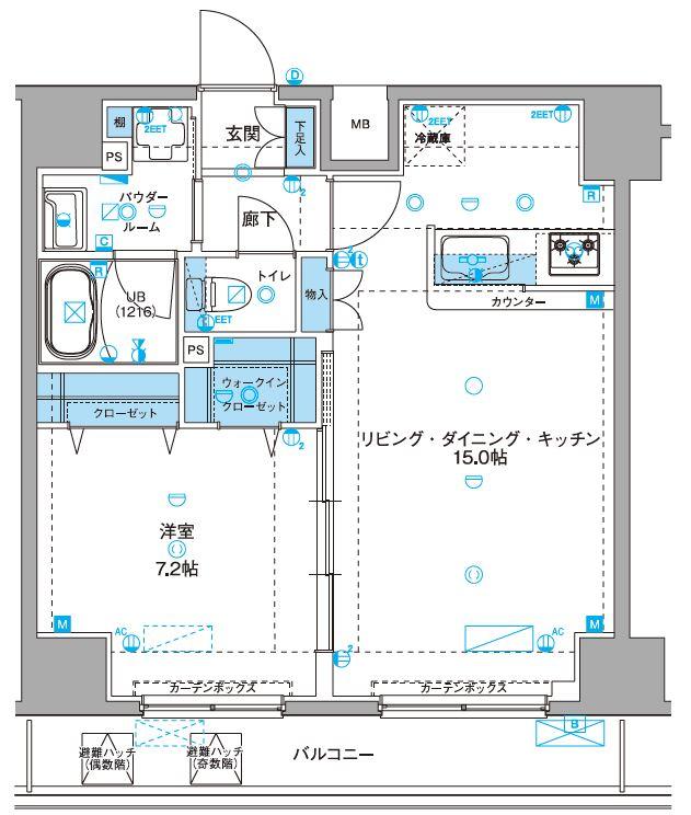 台東区千束のマンションの間取り