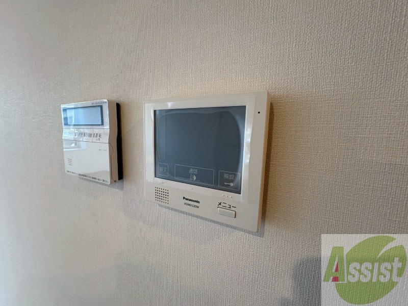 セキュリティ　モニタ付インターホンでセキュリティ面も安心です。