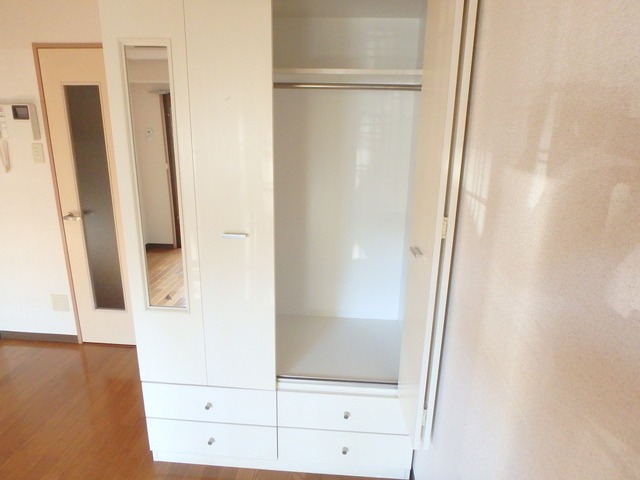 収納　姿見付きのクローゼット