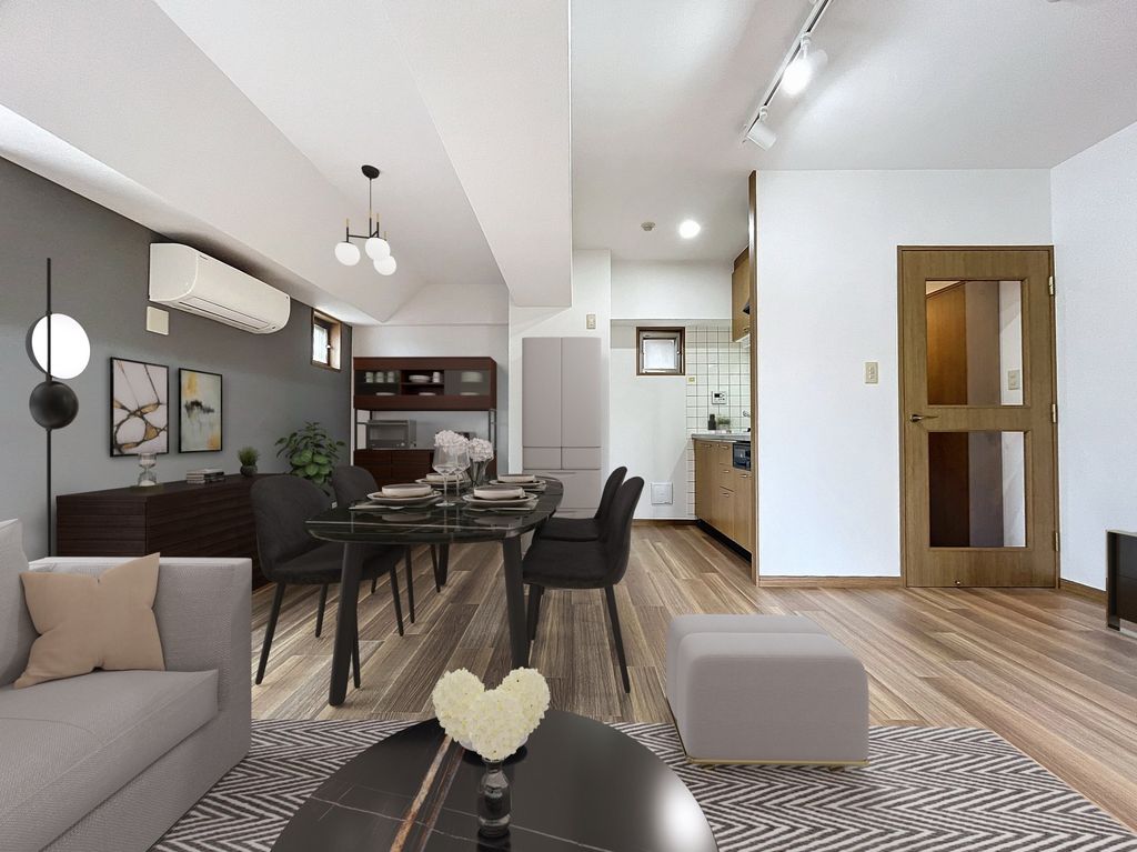 居室・リビング　★アクセントクロスがお洒落なリビング※家具家電はイメージで…