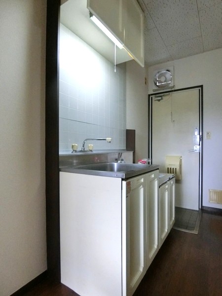 玄関　室内から玄関への景観です！玄関を入るとすぐにキッチンスペース