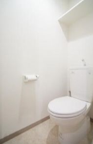 トイレ　落ち着いた色調のトイレです