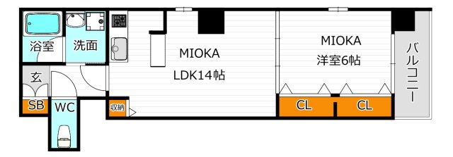 Broad阿倍野阪南町Residenceの間取り写真