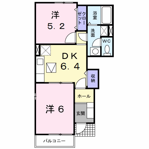 AUBE Cの間取り写真