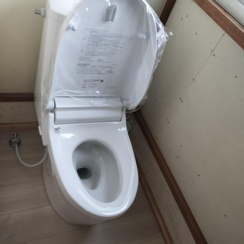 トイレ　下水化完了　トイレは新品
