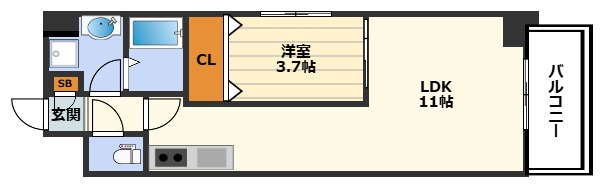 エクレレメディコ天六の間取り写真