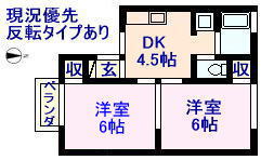 カメリアドゥ三納の間取り