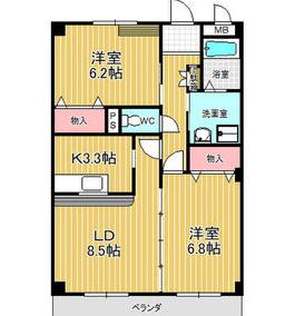 名古屋市緑区神の倉のマンションの間取り